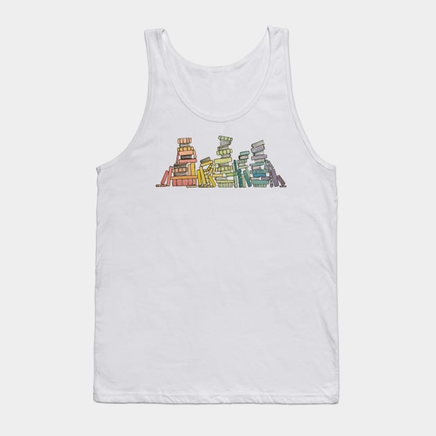 Rainbow of Books Tank Top by BiblioartsbyEmma